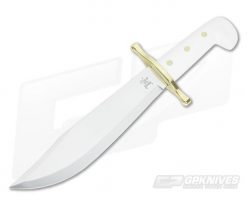 Case Hunter Bowie White Delrin Handle Brass Guard 02000