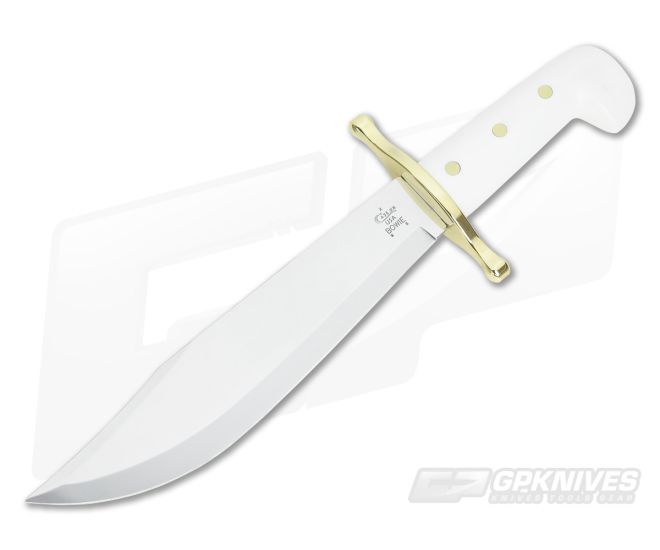 Case Hunter Bowie White Delrin Handle Brass Guard 02000 3 Case Hunter Bowie White Delrin Handle Brass Guard 02000