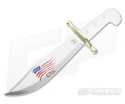 Case Presentation Hunter Bowie White Delrin Handle Brass Guard 03055