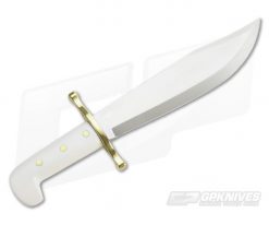 Case Presentation Hunter Bowie White Delrin Handle Brass Guard 03055 -us- Bowie Knives Sales 2022 03055 3