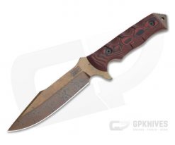 Dawson Knives Mojave 6 Bowie Arizona Copper 3V Red/Black G10 Fixed Blade