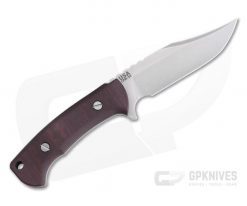Hinderer Ranch Bowie Stonewashed CPM-3V Burgundy Micarta Fixed Blade -us- Bowie Knives Sales 2022 0709 3