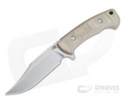 Hinderer Ranch Bowie Stonewashed CPM-3V Natural Micarta Fixed Blade