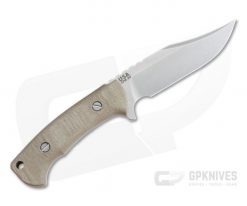 Hinderer Ranch Bowie Stonewashed CPM-3V Natural Micarta Fixed Blade -us- Bowie Knives Sales 2022 0710 3