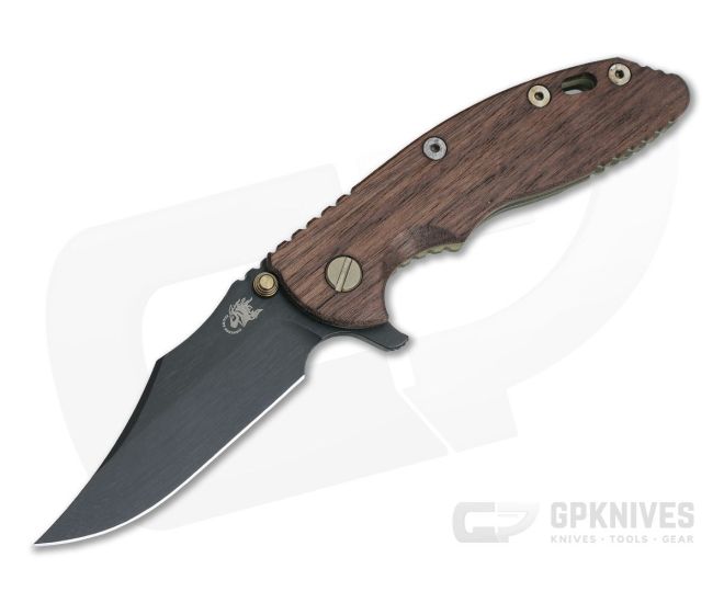 Hinderer XM-18 3.5" Vintage Series Parkerized O1 Bowie Smooth Walnut Battle Green Tri-Way Pivot Flipper 0793 3 Hinderer XM-18 3.5" Vintage Series Parkerized O1 Bowie Smooth Walnut Battle Green Tri-Way Pivot Flipper 0793