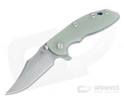 Hinderer XM-18 3.5" Bowie Working Finish 20CV Jade G10 Battle Blue Tri-Way Flipper 1071