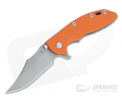Hinderer XM-18 3.5" Bowie Working Finish 20CV Orange G10 Battle Blue Tri-Way Flipper 1073