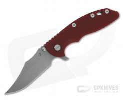 Hinderer XM-18 3.5" Bowie Working Finish 20CV Red G10 Tri-Way Flipper 1079