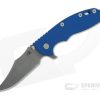 Hinderer XM-18 3.5" Bowie Working Finish 20CV Blue G10 Battle Blue Tri-Way Flipper 1082 -us- Bowie Knives Sales 2022 1082 1 1