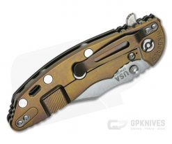 Hinderer XM-18 3.5" Bowie Stonewashed 20CV Dark Green/Black G10 Bronze Tri-Way Flipper 1083 -us- Bowie Knives Sales 2022 1083 2 1