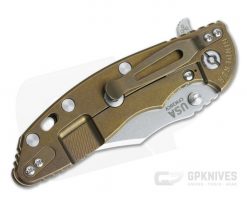 Hinderer XM-18 3.5" Bowie Stonewashed 20CV FDE G10 Bronze Tri-Way Flipper 1086 -us- Bowie Knives Sales 2022 1086 2