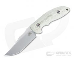 Hinderer Emmett Bowie Stonewashed 20CV OD Green Micarta Fixed Blade 1278
