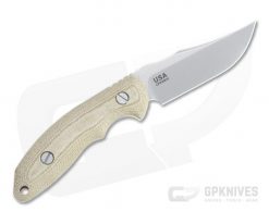 Hinderer Emmett Bowie Stonewashed 20CV Natural Micarta Fixed Blade 1279 -us- Bowie Knives Sales 2022 1279 3