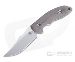 Hinderer Emmett Bowie Stonewashed 20CV Burgundy Micarta Fixed Blade 1280