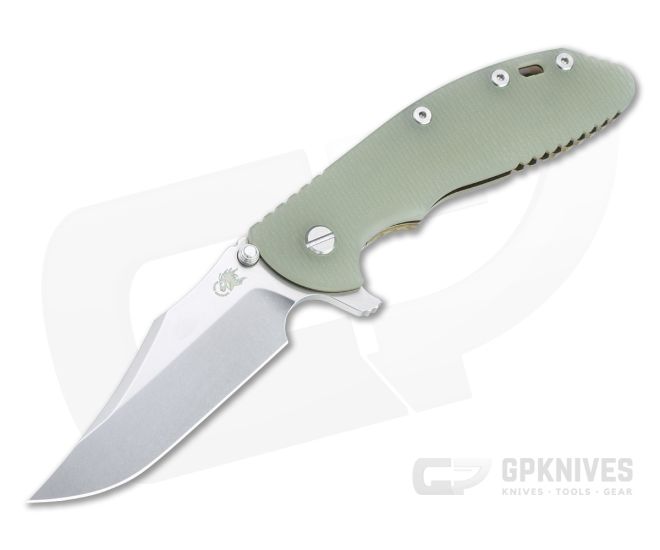 Hinderer XM-24 Bowie 20CV Jade G10 Stonewashed Bronze Tri-Way Pivot Flipper 1313 3 Hinderer XM-24 Bowie 20CV Jade G10 Stonewashed Bronze Tri-Way Pivot Flipper 1313