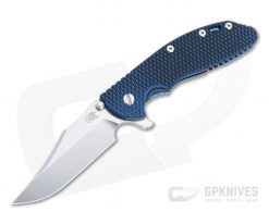 Hinderer XM-24 Bowie 20CV Blue/Black G10 Stonewashed Blue Tri-Way Pivot Flipper 1315
