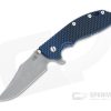 Hinderer XM-24 Bowie 20CV Blue/Black G10 Battle Blue Tri-Way Pivot Flipper 1318