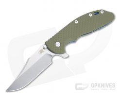 Hinderer XM-24 Bowie 20CV OD Green G10 Stonewashed Blue Tri-Way Pivot Flipper 1326