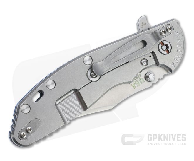 Hinderer XM-24 Bowie 20CV Blue G10 Stonewashed Tri-Way Pivot Flipper 1328 4 Hinderer XM-24 Bowie 20CV Blue G10 Stonewashed Tri-Way Pivot Flipper 1328 - Image 2