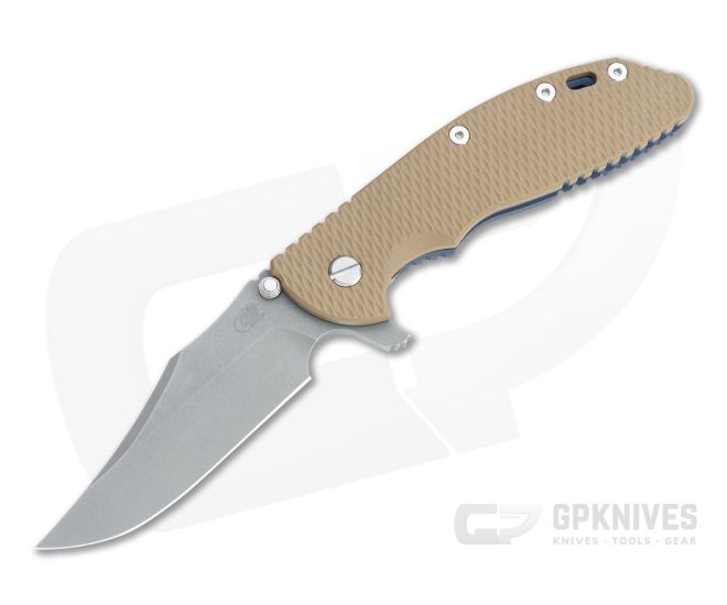 Hinderer XM-24 Bowie 20CV Coyote Tan G10 Battle Blue Tri-Way Pivot Flipper 1336 3 Hinderer XM-24 Bowie 20CV Coyote Tan G10 Battle Blue Tri-Way Pivot Flipper 1336