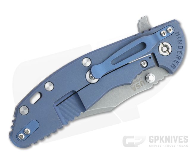 Hinderer XM-24 Bowie 20CV Coyote Tan G10 Battle Blue Tri-Way Pivot Flipper 1336 4 Hinderer XM-24 Bowie 20CV Coyote Tan G10 Battle Blue Tri-Way Pivot Flipper 1336 - Image 2