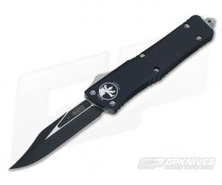 Microtech Combat Troodon Bowie Black OTF Automatic Knife 146-1
