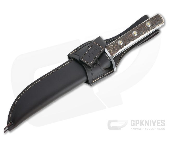 Linder Knives Solingen Classic Bowie Stag Handle Fixed Blade 176420 4 Linder Knives Solingen Classic Bowie Stag Handle Fixed Blade 176420 - Image 2