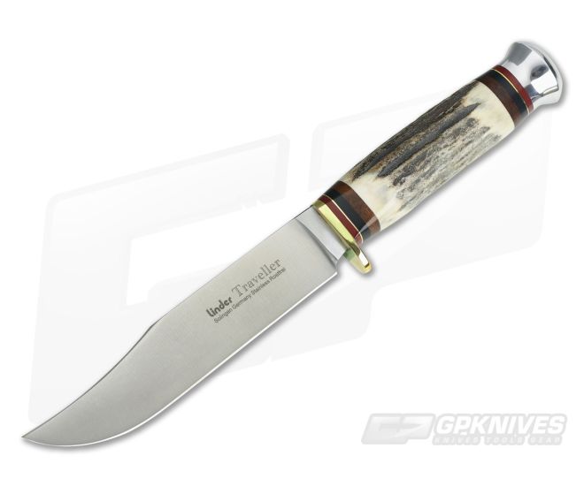 Linder Knives XL Traveller Bowie Stag Handle 190113 3 Linder Knives XL Traveller Bowie Stag Handle 190113