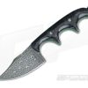 Alan Folts Custom Minimalist Bowie Neck Knife Black Pearl Kirinite Reptilian Damascus -us- Bowie Knives Sales 2022 3711 2