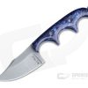 Alan Folts Custom Minimalist Bowie Neck Knife Tumbled CPM-154 Blue Kirinite Acrylic -us- Bowie Knives Sales 2022 3979
