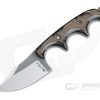 Alan Folts Custom Minimalist Bowie Neck Knife Two-tone CPM-154 Brown Kirinite Acrylic -us- Bowie Knives Sales 2022 3983