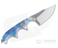 Alan Folts Custom Minimalist Bowie Neck Knife Two-tone CPM-154 Easter Custom Acrylic -us- Bowie Knives Sales 2022 3985 3