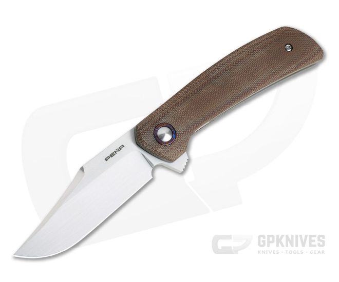 Enrique Pena Custom Laredo Bowie CPM-154 Natural Micarta Titanium Liner Lock Flipper 3 Enrique Pena Custom Laredo Bowie CPM-154 Natural Micarta Titanium Liner Lock Flipper
