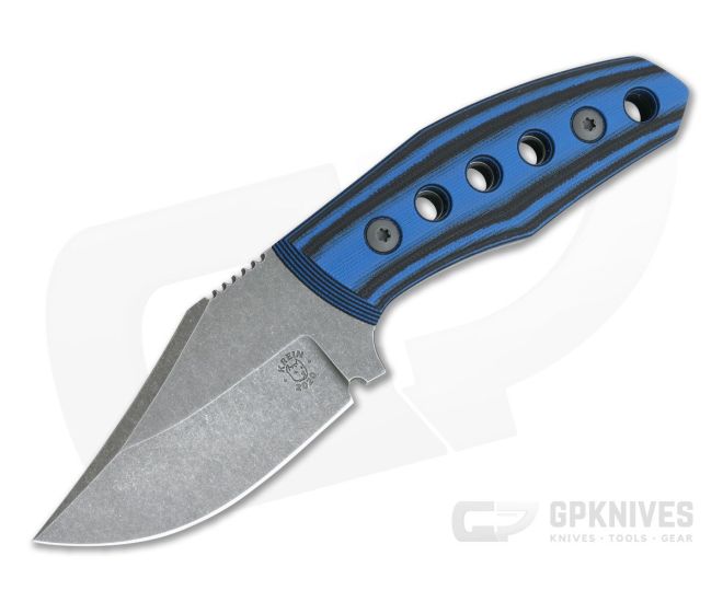 Tom Krein Custom Advocate Clip Point Acid Wash D2 Blue/Black G10 Tactical Fixed Blade 4247 3 Tom Krein Custom Advocate Clip Point Acid Wash D2 Blue/Black G10 Tactical Fixed Blade 4247
