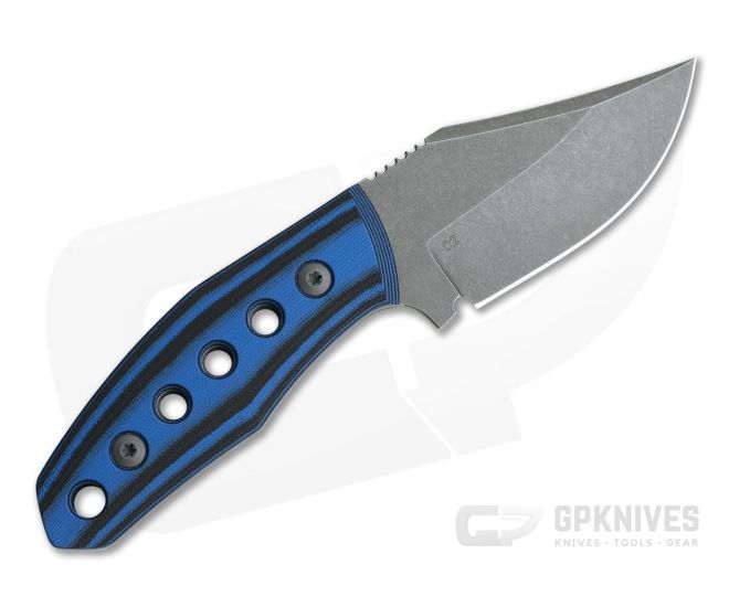 Tom Krein Custom Advocate Clip Point Acid Wash D2 Blue/Black G10 Tactical Fixed Blade 4247 5 Tom Krein Custom Advocate Clip Point Acid Wash D2 Blue/Black G10 Tactical Fixed Blade 4247 - Image 3