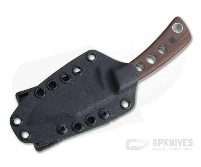 Tom Krein Custom TK-4 Mini-Bowie Brown Canvas Micarta Satin Nitro-V Fixed Blade 4332 4 Tom Krein Custom TK-4 Mini-Bowie Brown Canvas Micarta Satin Nitro-V Fixed Blade 4332 - Image 2