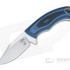 Tom Krein Custom Pocket Bowie Blasted Blue/Black G10 Satin Nitro-V Fixed Blade -us- Bowie Knives Sales 2022 4391 1