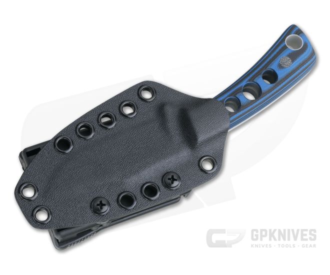 Tom Krein Custom TK-4 Mini-Bowie Hole Milled Blue/Black G10 Satin Nitro-V Fixed Blade 4401 4 Tom Krein Custom TK-4 Mini-Bowie Hole Milled Blue/Black G10 Satin Nitro-V Fixed Blade 4401 - Image 2
