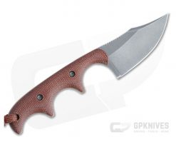 Alan Folts Minimalist Bowie Stonewashed CPM-154 Chili Red Micarta Fixed Blade 4491 -us- Bowie Knives Sales 2022 4491 3