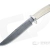 Bill Miller Custom Large Fighter Carbon Damascus Smooth Sambar Stag Fixed Blade 4535 -us- Bowie Knives Sales 2022 4535 1