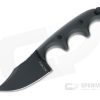 Alan Folts Custom Minimalist Bowie Black CPM-154 Black G10 Fixed Blade Neck Knife 4636 -us- Bowie Knives Sales 2022 4636 1