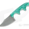 Alan Folts Custom Minimalist Bowie Tumbled CPM-154 Glow Matrix Acrylic Fixed Blade Neck Knife 4637