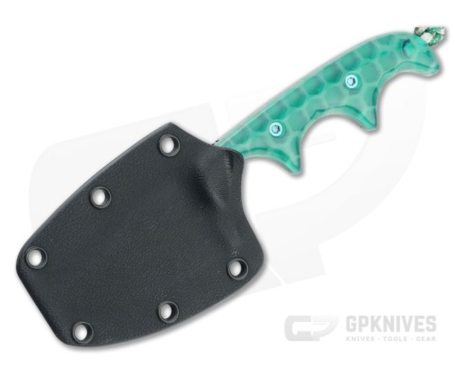 Alan Folts Custom Minimalist Bowie Tumbled CPM-154 Glow Matrix Acrylic Fixed Blade Neck Knife 4637 4 Alan Folts Custom Minimalist Bowie Tumbled CPM-154 Glow Matrix Acrylic Fixed Blade Neck Knife 4637 - Image 2