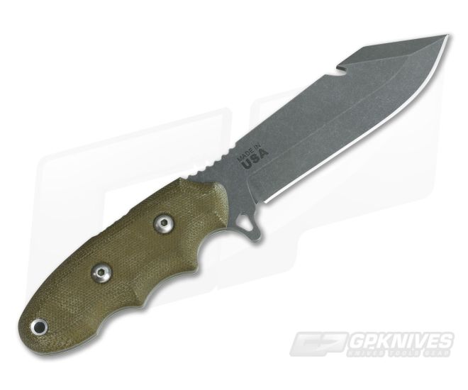 TOPS Knives Backpacker's Bowie Green Canvas Micarta Fixed Blade BPB-01 5 TOPS Knives Backpacker's Bowie Green Canvas Micarta Fixed Blade BPB-01 - Image 3