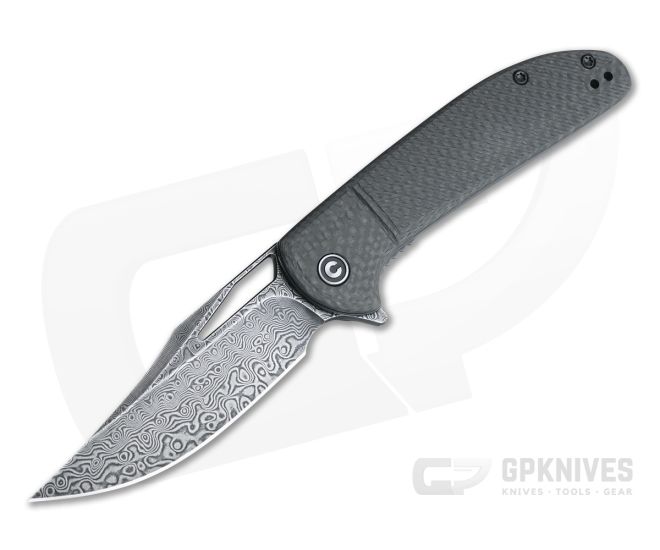 CIVIVI Ortis Black Hand Rubbed Damascus Clip Point Carbon Fiber Liner Lock Flipper C2013DS-1 3 CIVIVI Ortis Black Hand Rubbed Damascus Clip Point Carbon Fiber Liner Lock Flipper C2013DS-1
