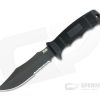SOG SEAL Pup Elite Black AUS-8 Half Serrated Clip Point Fixed Blade Knife E37T-K