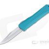 Heretic Knives Manticore-S Bowie Stonewashed Elmax Turquoise OTF Automatic H022B-2A-TQ -us- Bowie Knives Sales 2022 h022b 2a tq 1