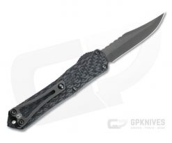 Heretic Knives Manticore-S Bowie DLC Elmax Twill Carbon Fiber OTF Automatic H022B-6A-CF