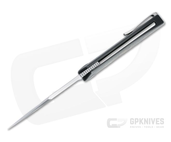 Sharp By Design Mini Tempest Bowie Satin M390 Gold Dark Matter FatCarbon PVD Front Flipper Knife 5 Sharp By Design Mini Tempest Bowie Satin M390 Gold Dark Matter FatCarbon PVD Front Flipper Knife - Image 3